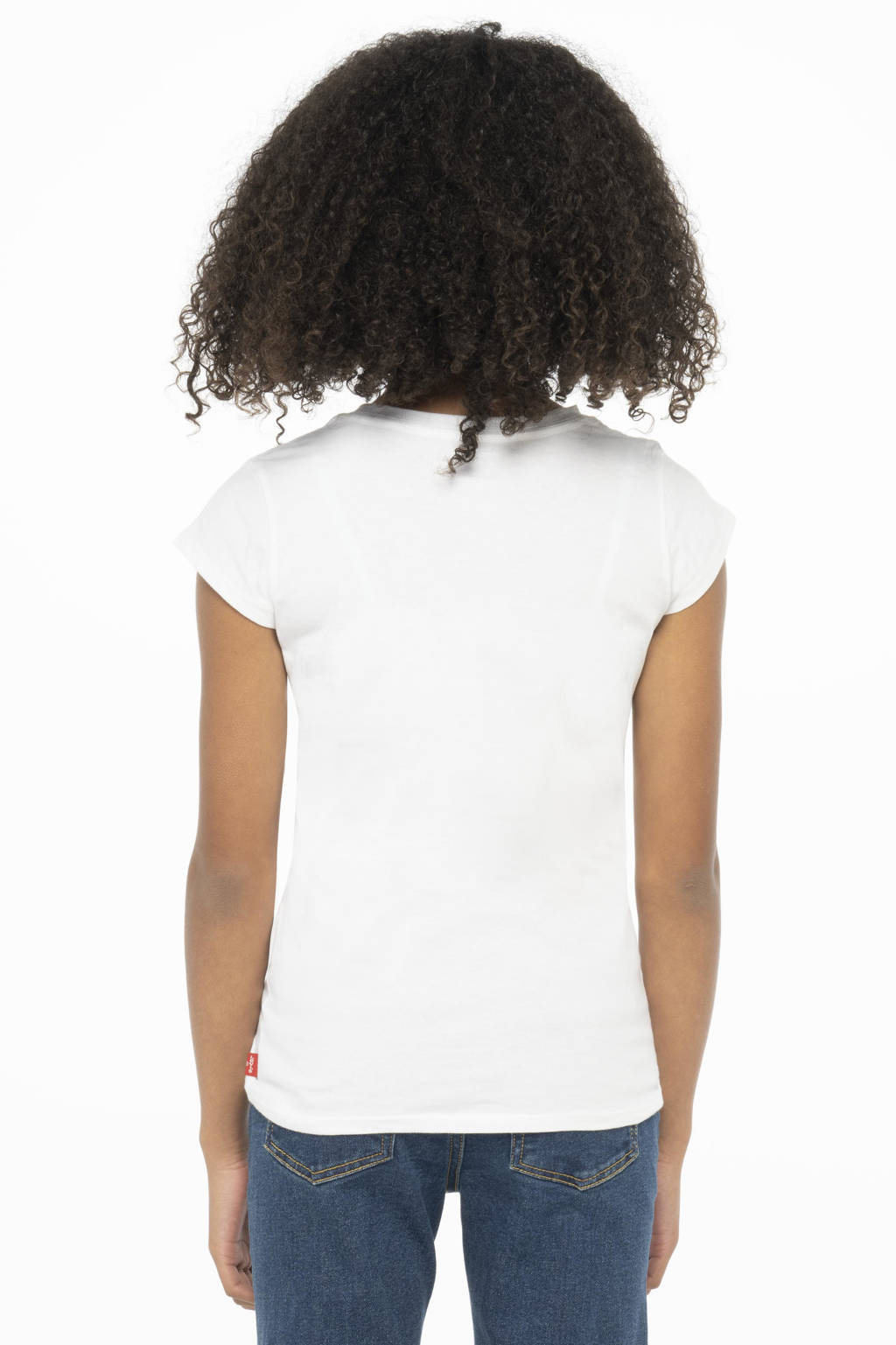 Levi's T-shirt met logo wit/rood/donkerblauw