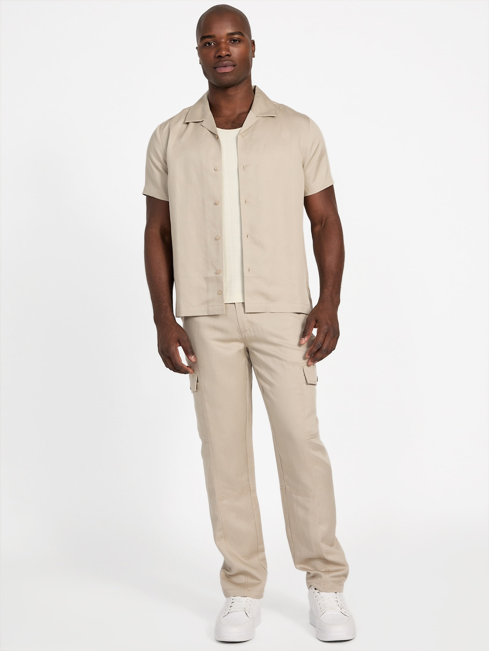 Camisa Eco Ari Twill com Gola Aberta