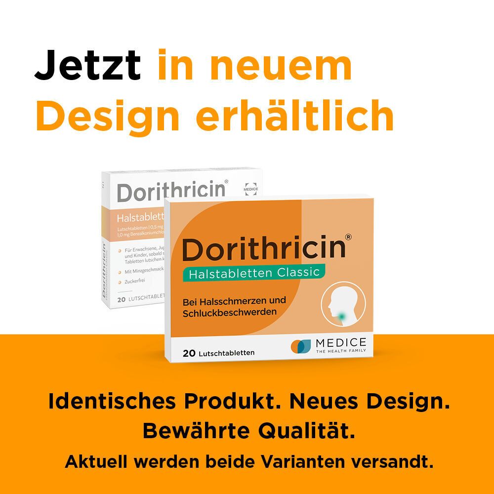 Dorithricin® Classic Lutschtabletten bei Halsschmerzen