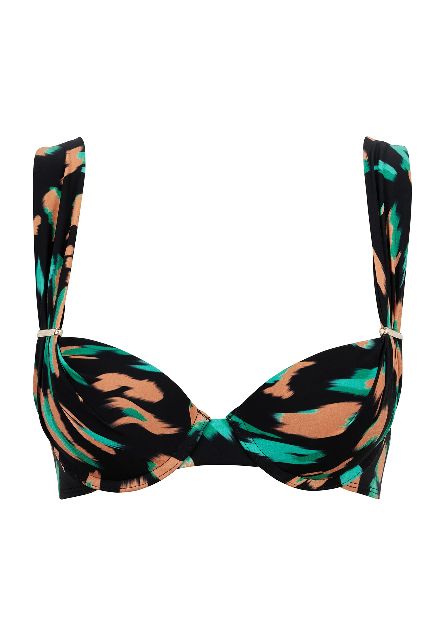 FELINE ENERGY - Haut de maillot de bain push-up coques | Vert