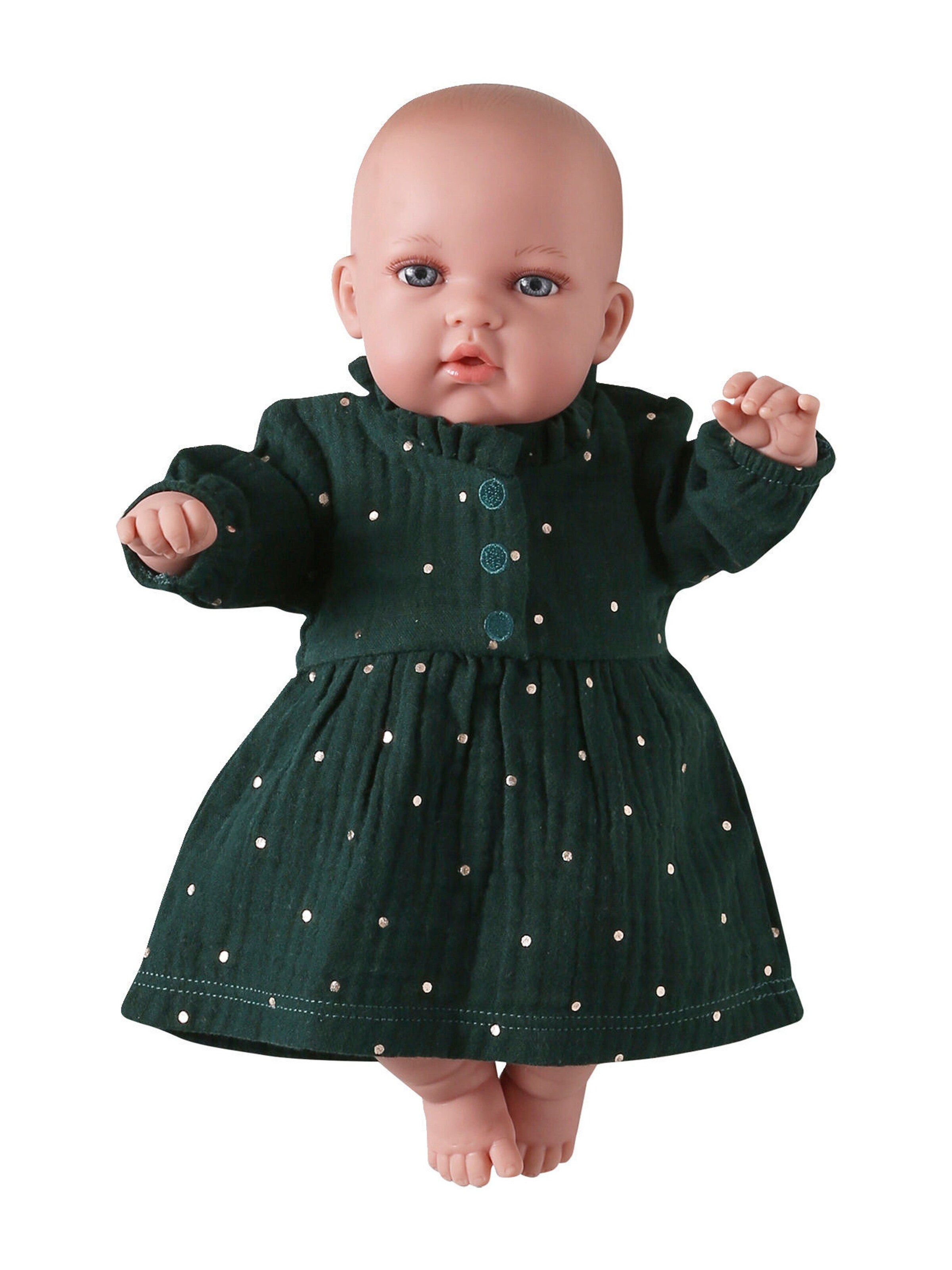 Vertbaudet Puppenkleid aus Musselin grün