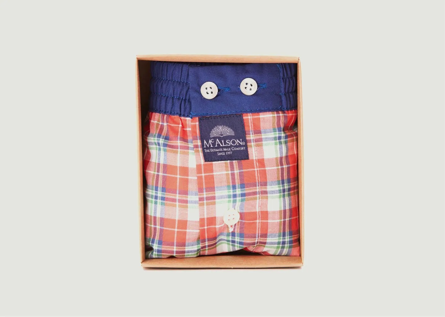 Caleçon motif tartan en coton Mc Alson
