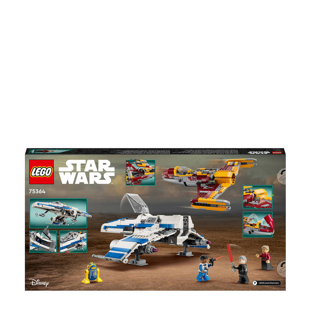 Geweldige LEGO SETNew Republic E-wing vs. Shin Hati's Starfighter Bouwbaar Ruimteschip Speelgoed 75364