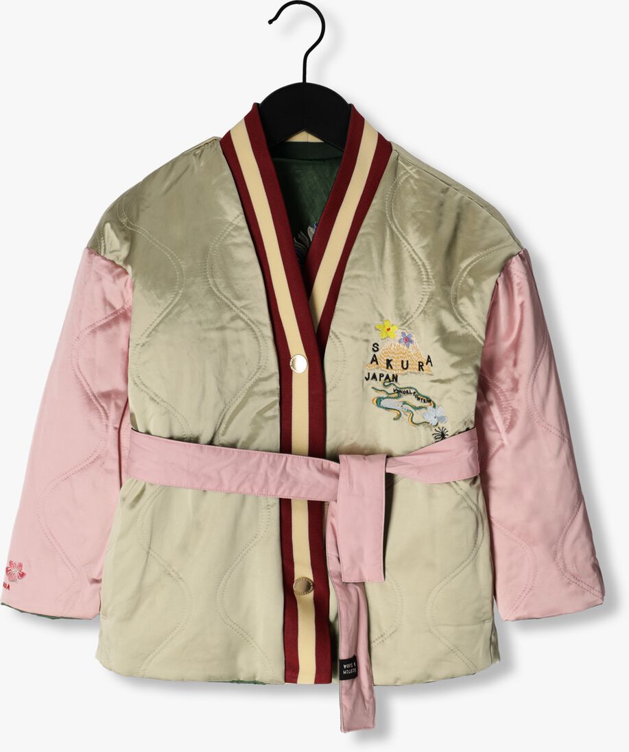 SCOTCH & SODA donkergroene scotch & soda  reversible souvenir kimono bomber