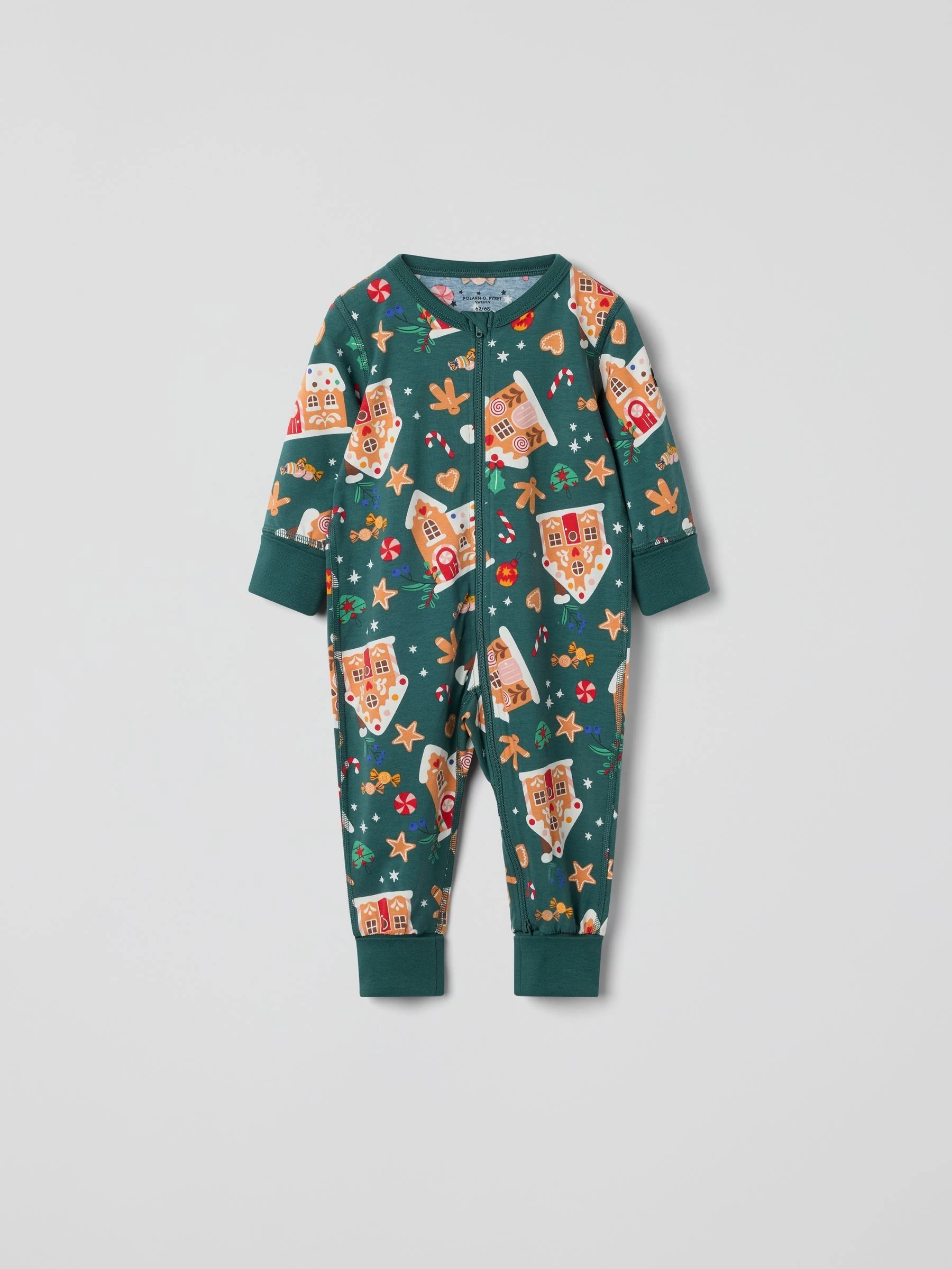 Groen - Polarn O. Pyret Printed Sleepsuit