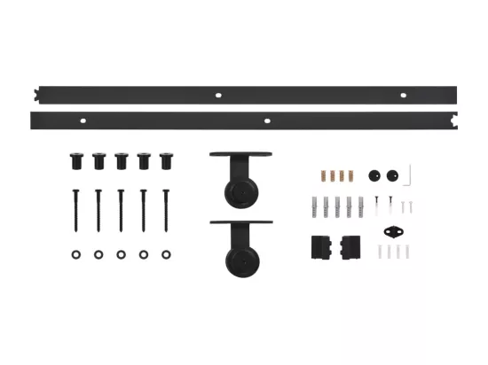 Porte coulissante et kit de quincaillerie 95x210 cm pin massif