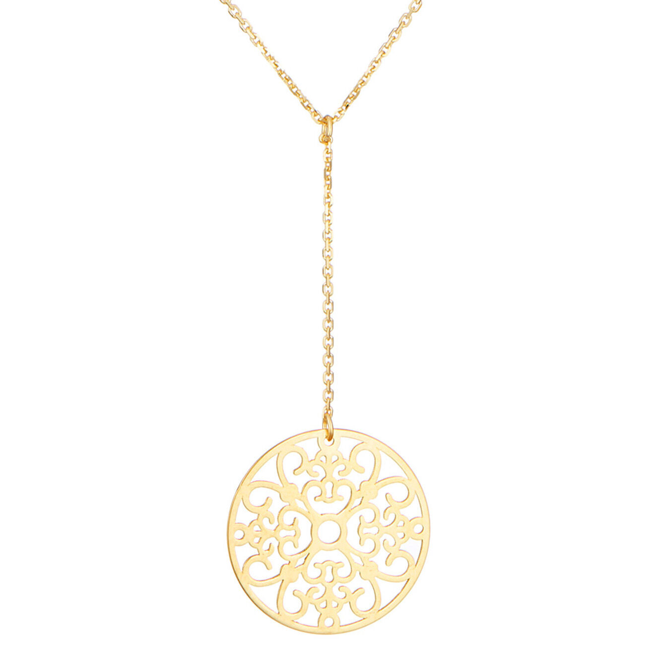 Instant d'Or Collier Rosace pendante or jaune