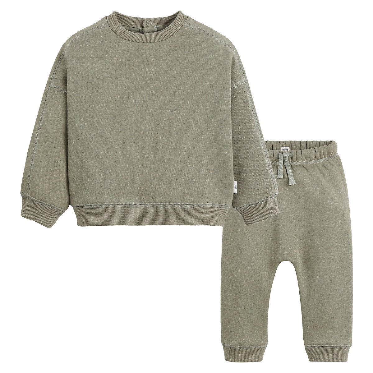 COLEÇÕES LA REDOUTE<br>Conjunto de 2 peças com suéter e calça, em fleece