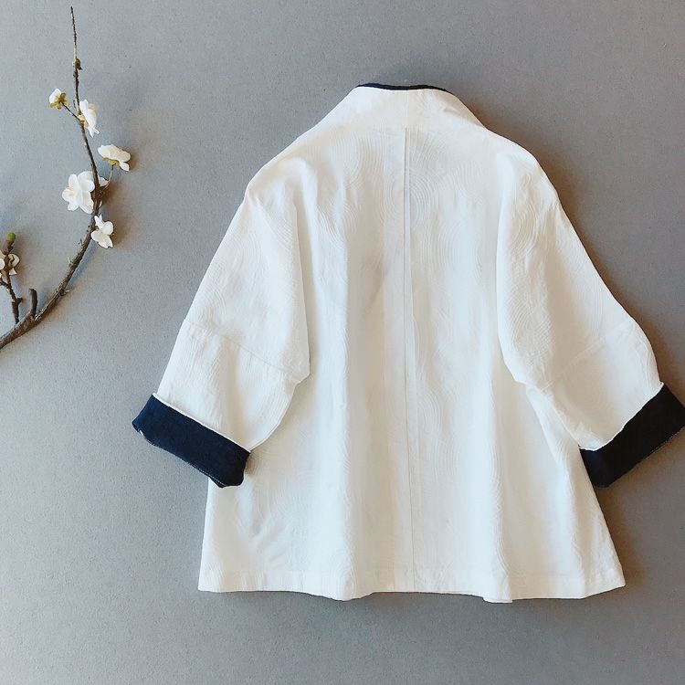 CosmoCorner - Traditionele Chinese wikkeltop met lange mouwen / Wijde broek