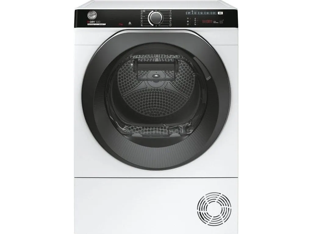 Hoover H-DRY 500 NDP4H7A2TCBEX-S, Fritstående tørretumbler - Front-læsning - Varmepumpe - 7 Kg. - Hvid