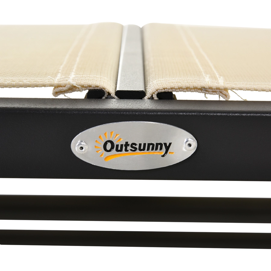 Outsunny Sitzbank mit Schaukelfunktion beige