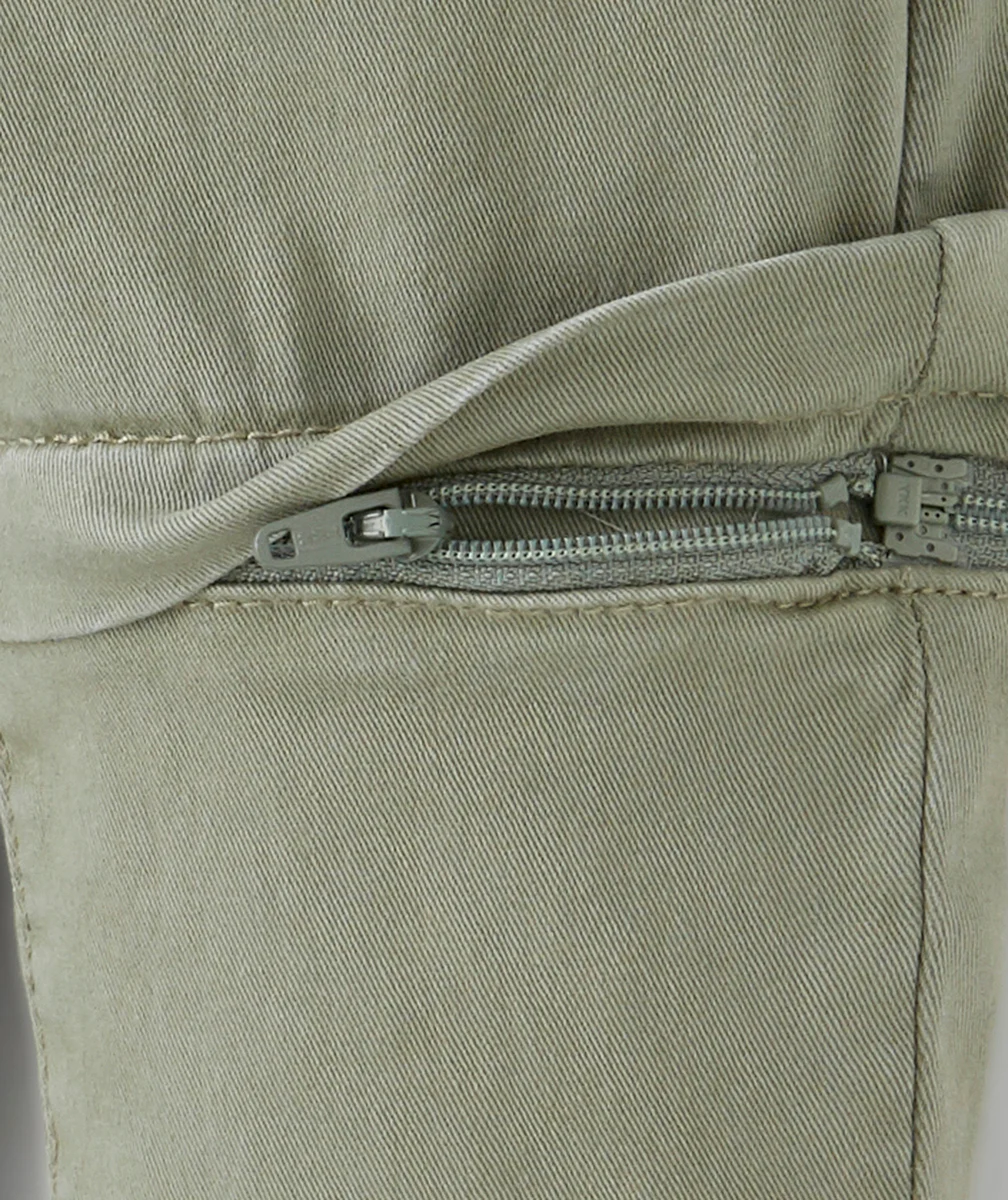PANTALON CHINO BÉBÉ GARÇON ÉVOLUTIF KAKI AVEC CORDONS