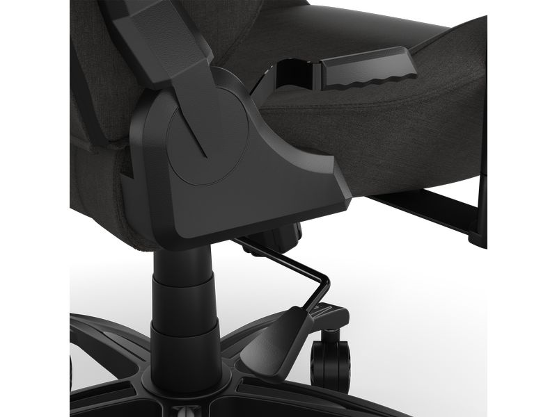 Corsair Gaming-Stuhl T3 Rush (2023) Schwarz Ergonomischer Racing-Gaming-Stuhl mit einer Belastbarkeit von bis zu 120 kg