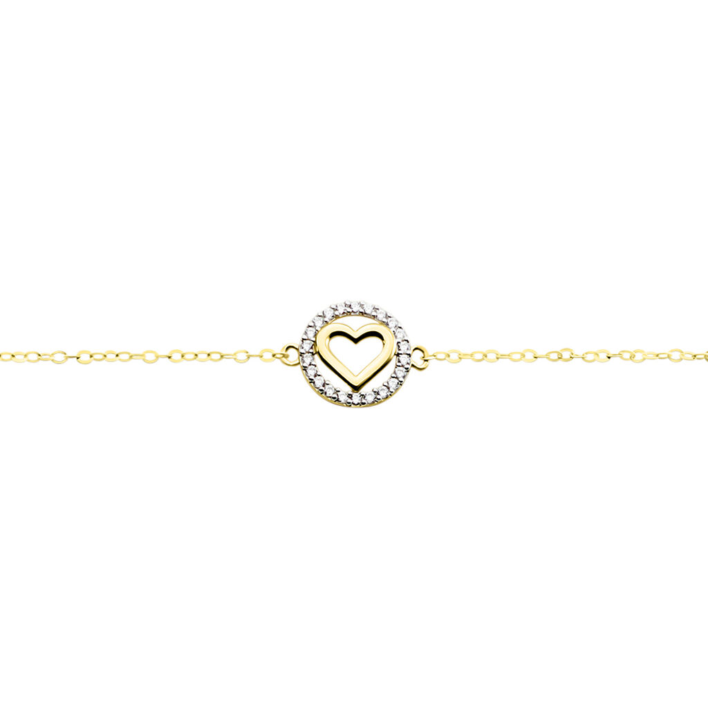 Bracelet Or Jaune Relinde Oxydes De Zirconium