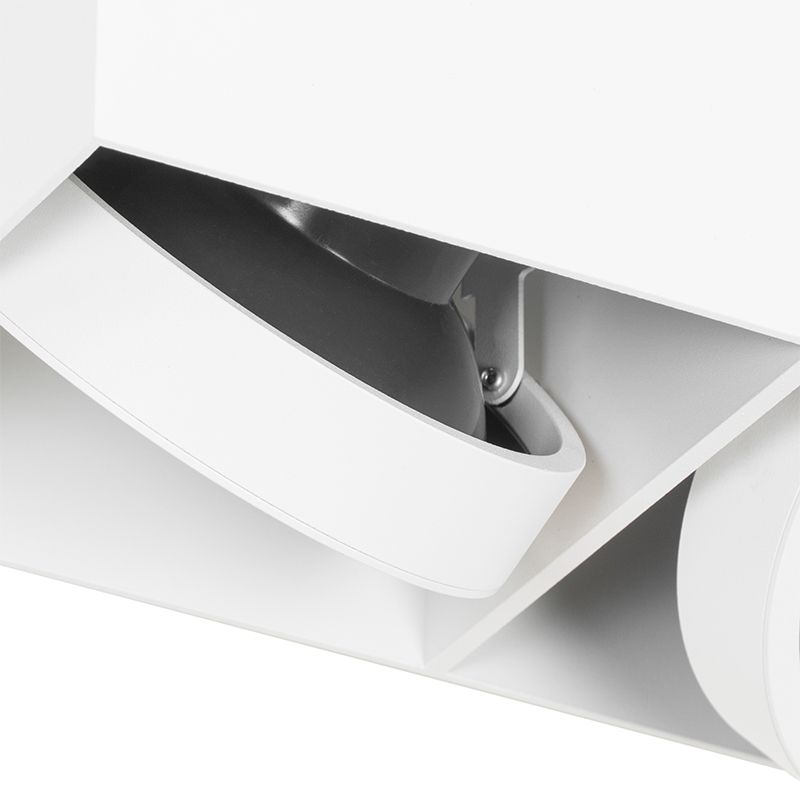 Design spot wit rechthoekig AR111 2-lichts - Box