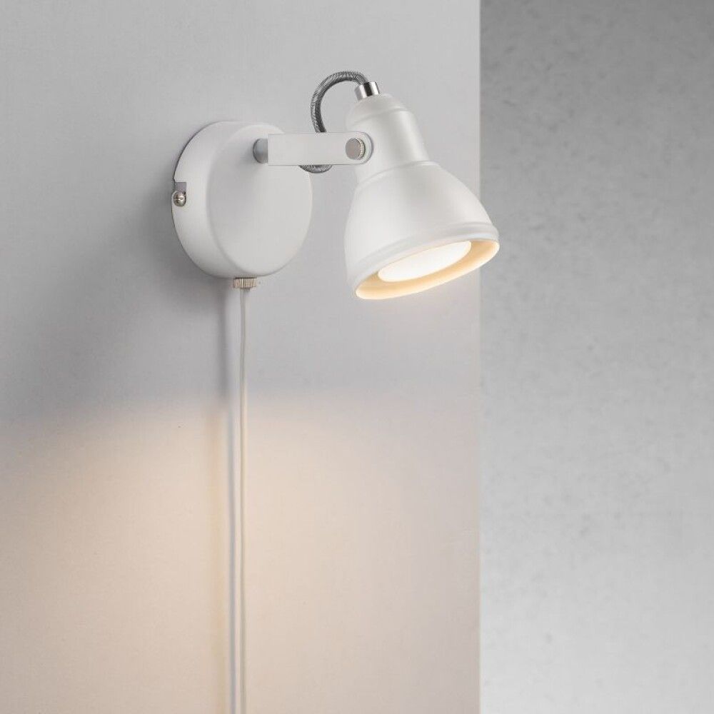 VEGGLAMPE NORDLUX ASLAK HVIT