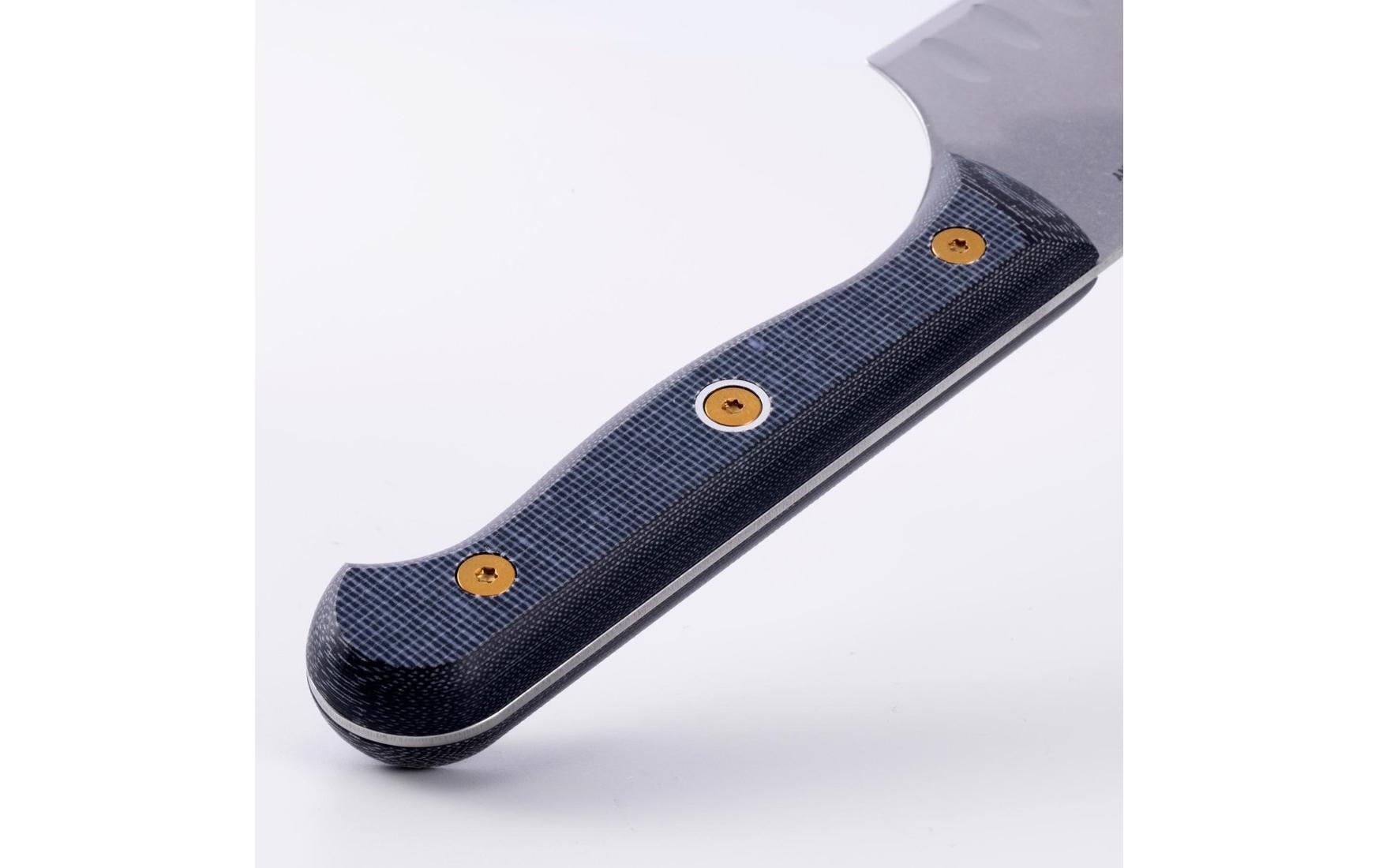 Kochmesser Custom 18 cm, Blau/SilberJapanisches Kochmesser Santoku