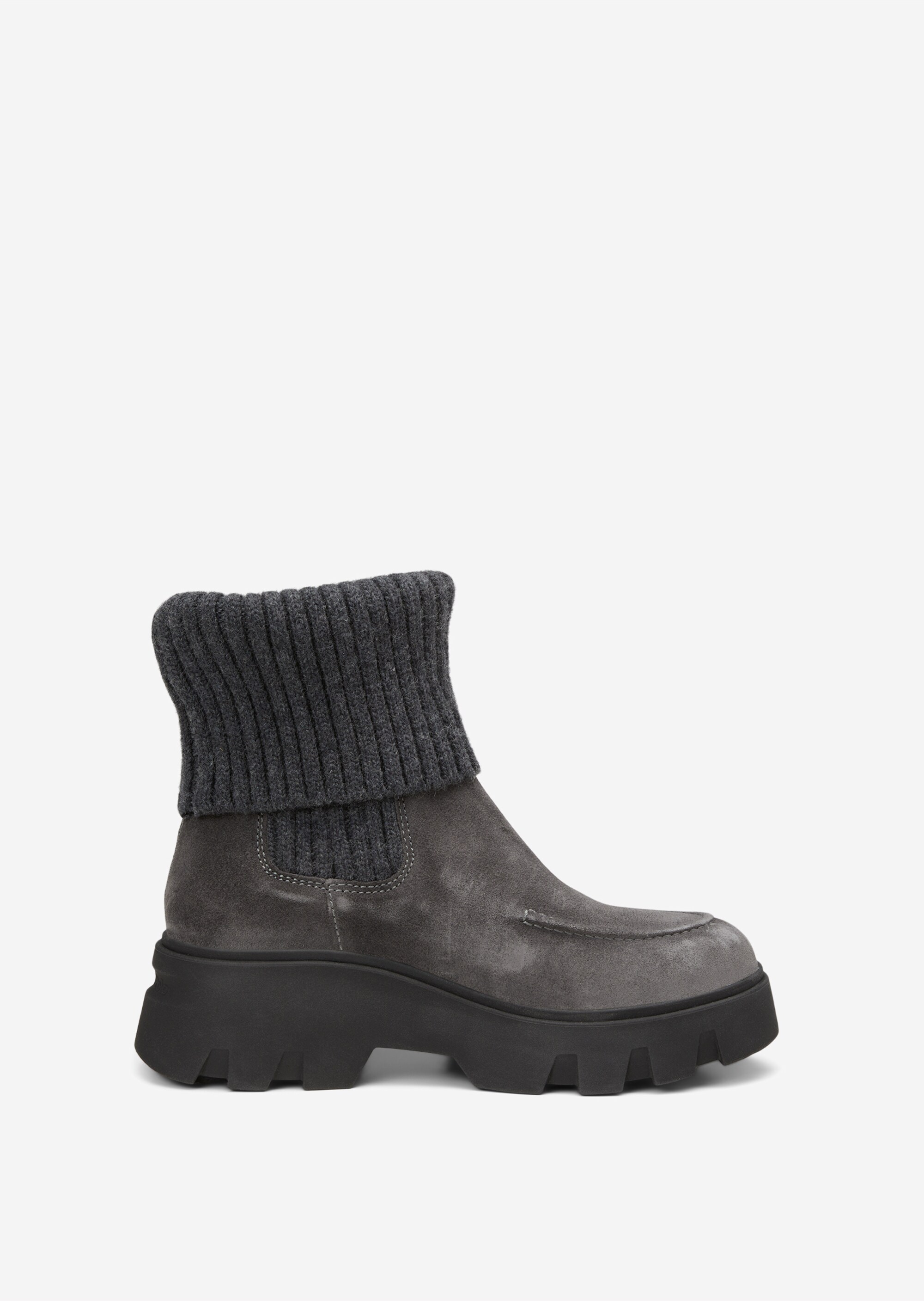 Chelsea-Boot mit Strickumschlag