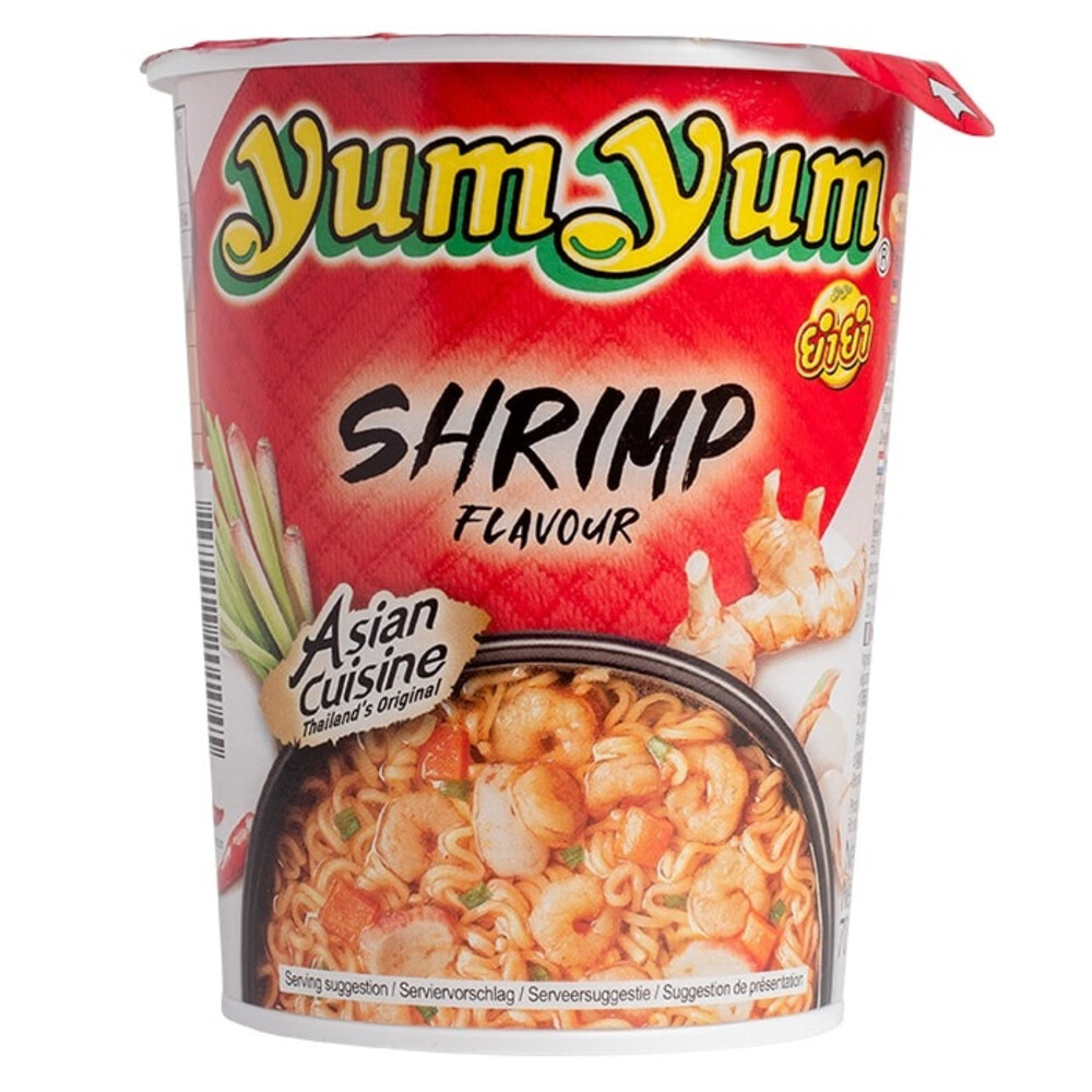 12x Yum Yum Noodles Soep Cup Garnaal70 gr