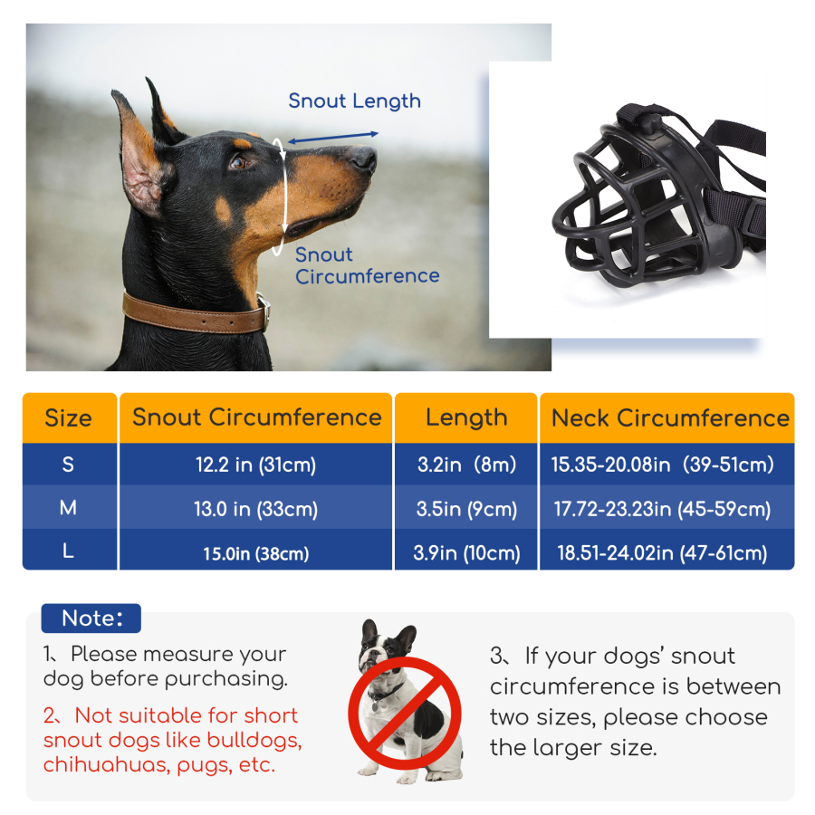 Focinheira Nobleza para cães, previne mordidas, mastigação e latidos, permite que o cão beba água e respire ofegante, adequada para cães de pequeno, médio e grande porte, com alças ajustáveis (M, preta)