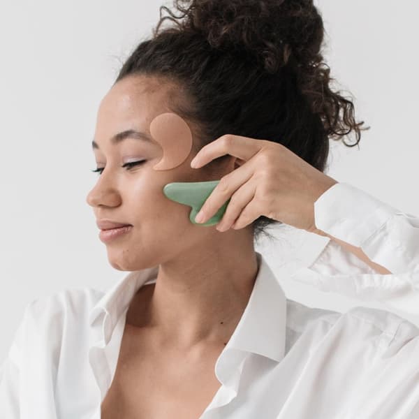 Gua Sha-Stein For Ansiktsmassasje - Grønn