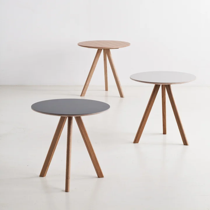 HAY - Copenhague CPH20 2.0 Beistelltisch Ø 50 cm, Eiche lackiert