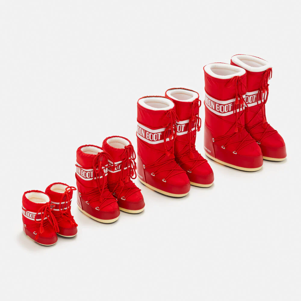 MOON BOOT  Icon High Nylon børnestøvle, rød - str. 23/26