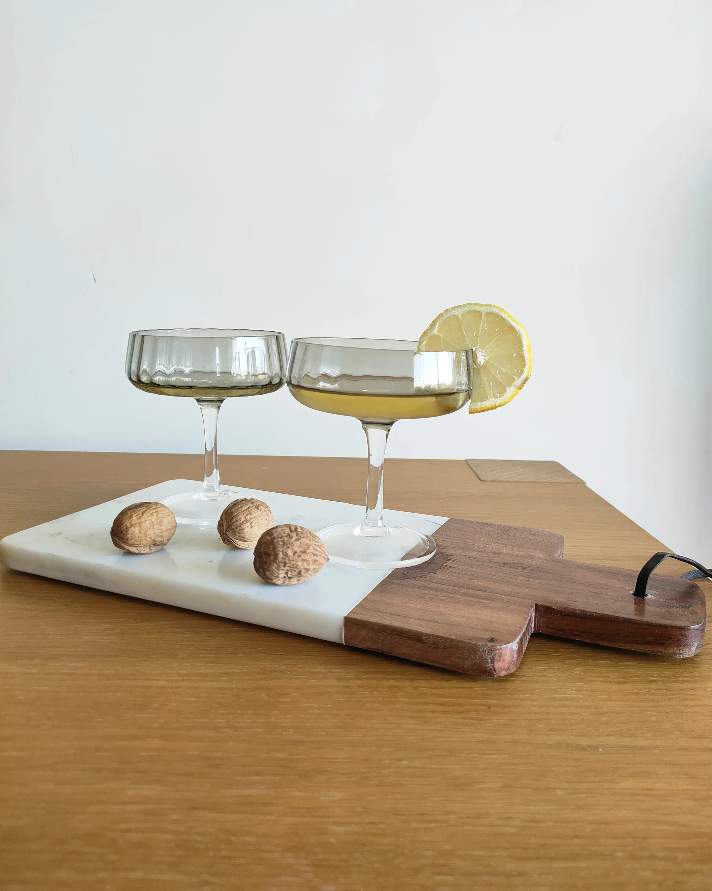 Set van 4 champagne coupes QUARTZ 170 ml Grijs