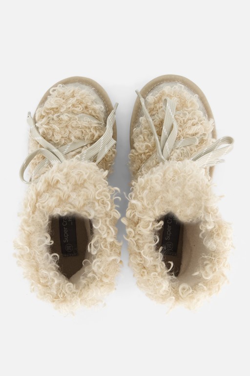 Supercracks Snowboots beige Textiel