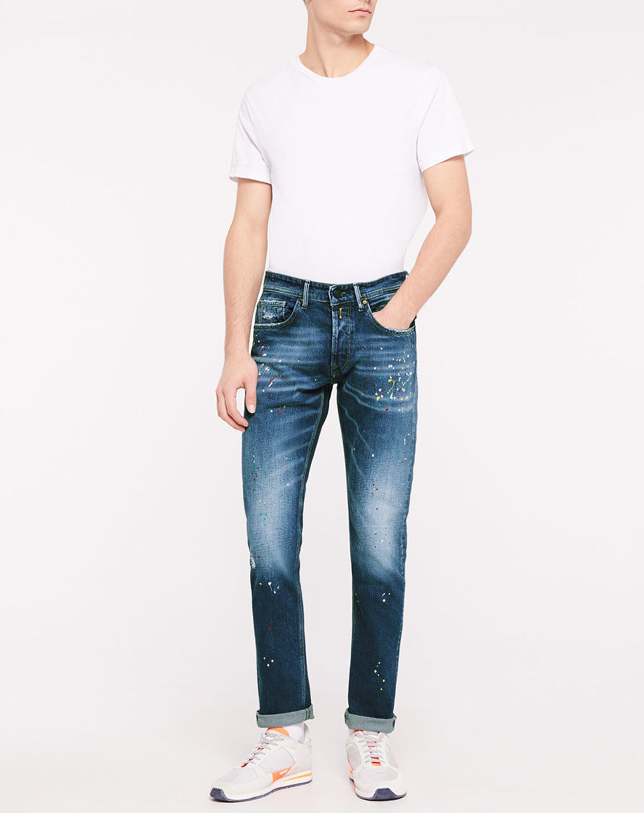 Replay Jean Replay Aged Eco bleu moyen