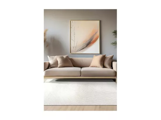Tapis extérieur intérieur géométrique - ALANYA 41 Crème 80*150