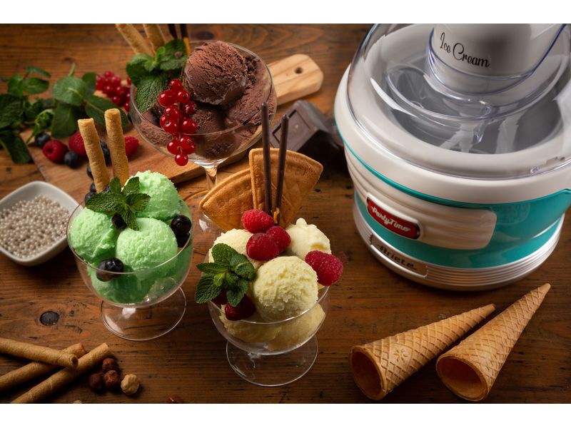 Ariete Glacemaschine Party Time ARI-643-BL 1.5 l, Blau/Weis Eiskrem-Maschine