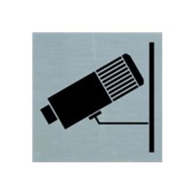 Pickup - Plaque de signalisation - 80 x 80 mm - autocollant - surveillance / camera in use