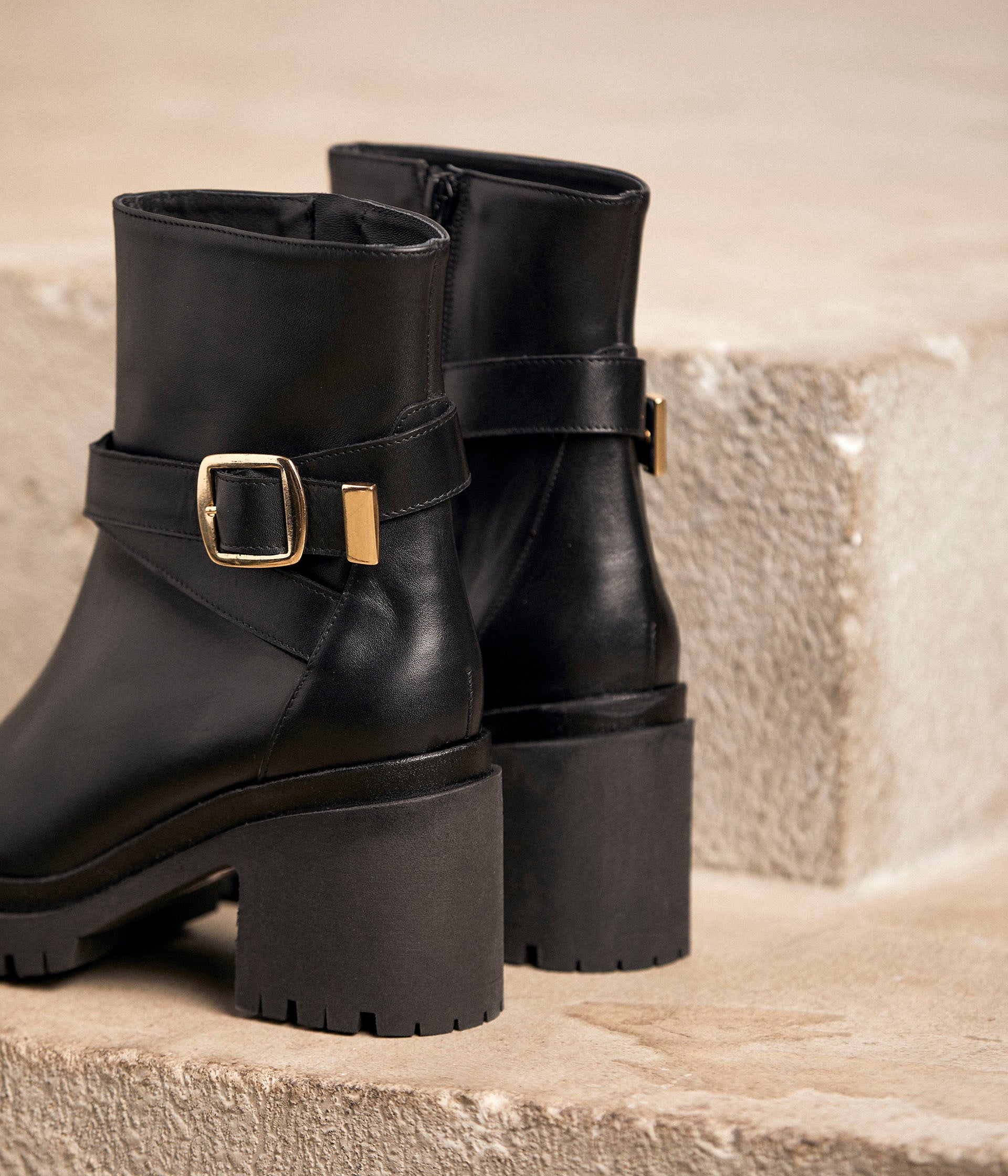 Boots crantées bride Babeth