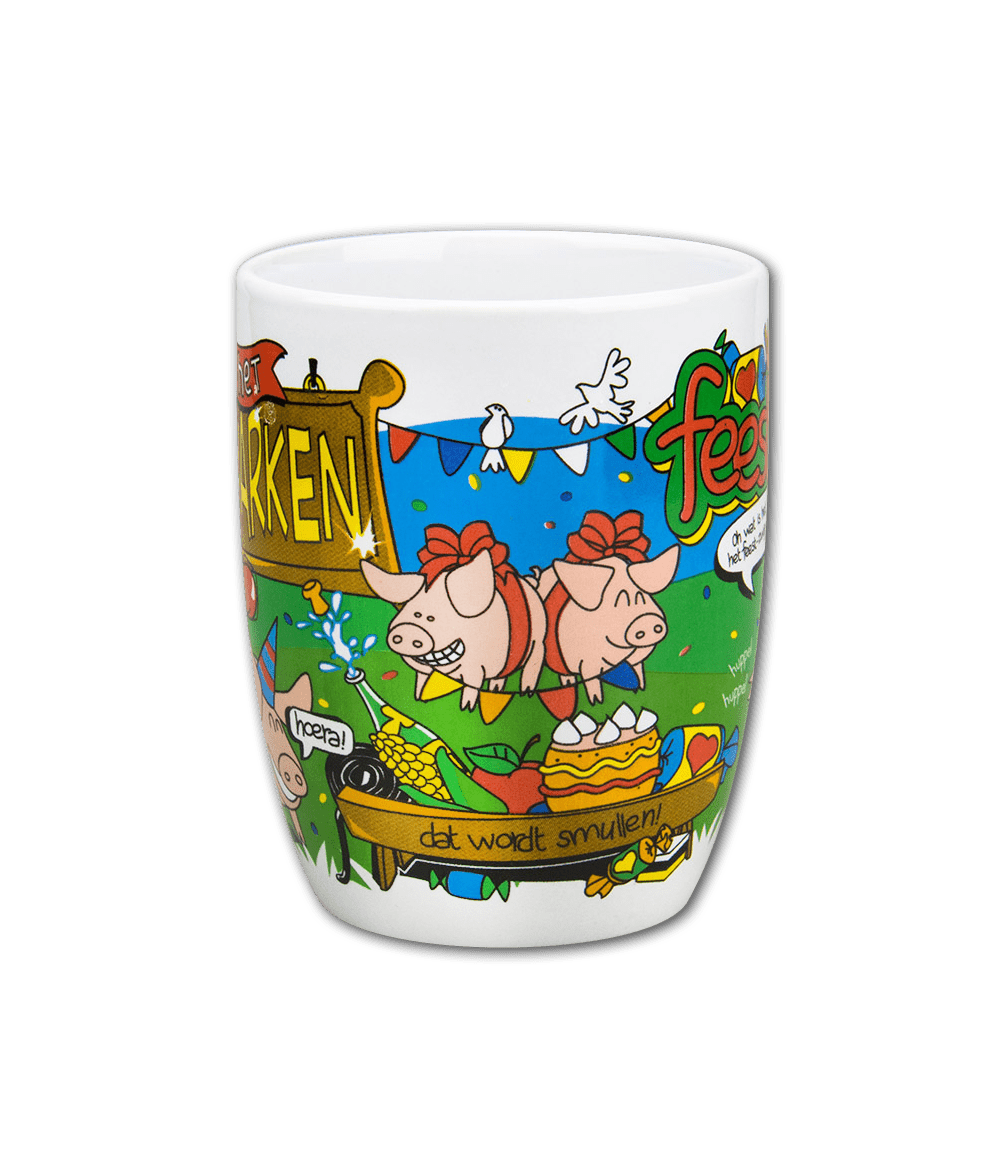 Mok Feestvarken 12cm