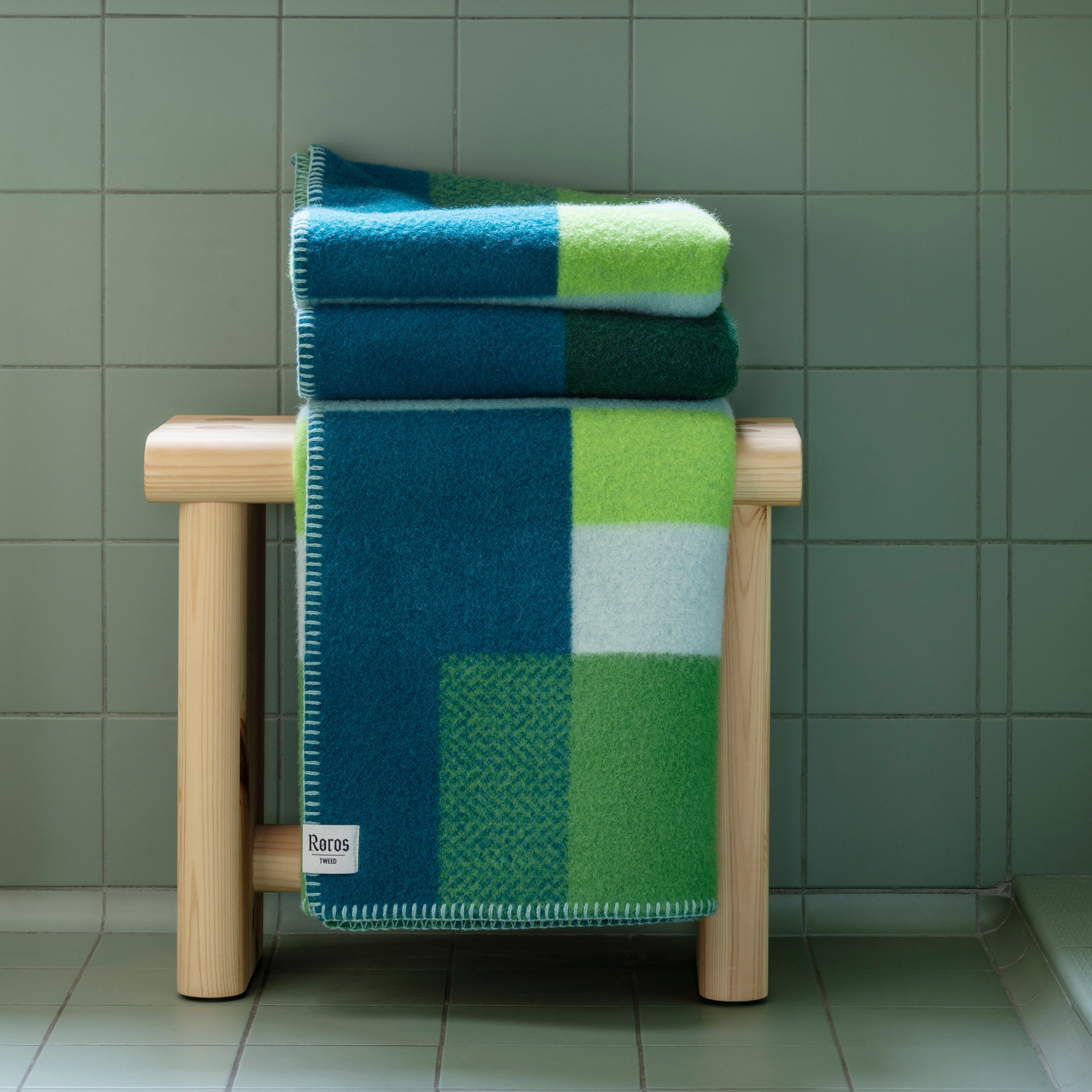 RÃ¸ros Tweed Mikkel Plaid 100 x 135 cm - Groen
