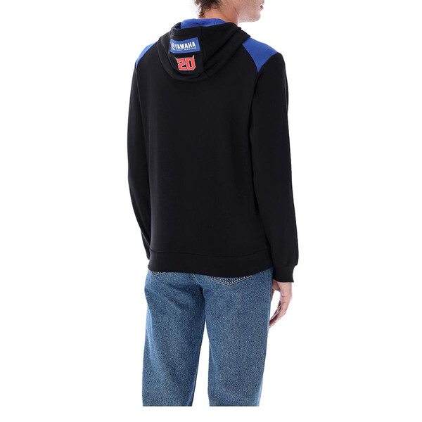 Fabio Quartararo - Sweat zippé à capuche Dual FQ20 Yamaha Noir / Bleu
