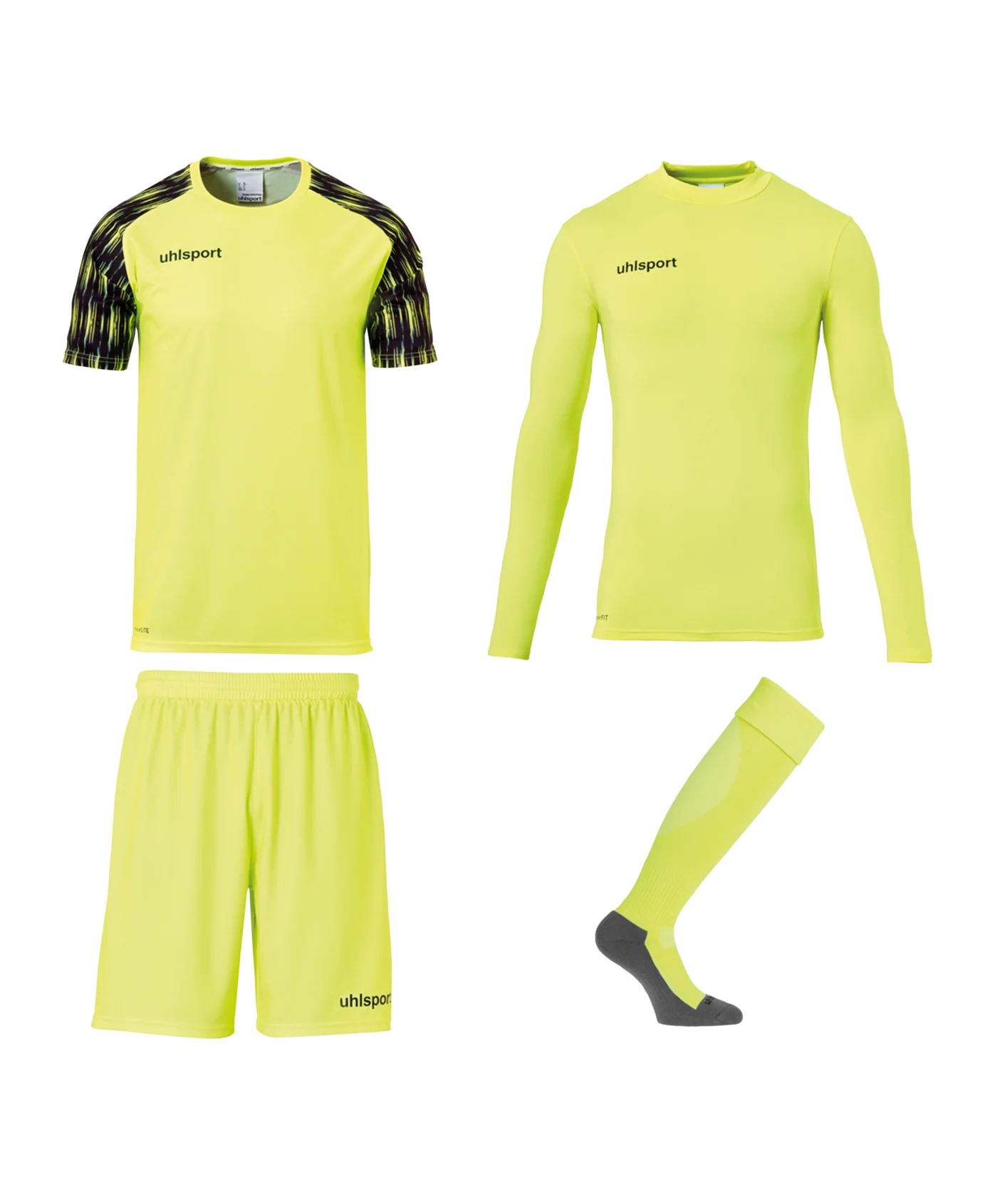 uhlsport Reaction Torwartset Kids Gelb Schwarz F03