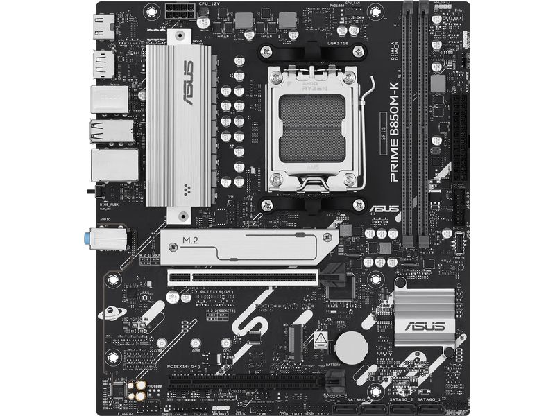 ASUS Mainboard PRIME B850M-K Micro-ATX-Motherboard mit AM5-Sockel