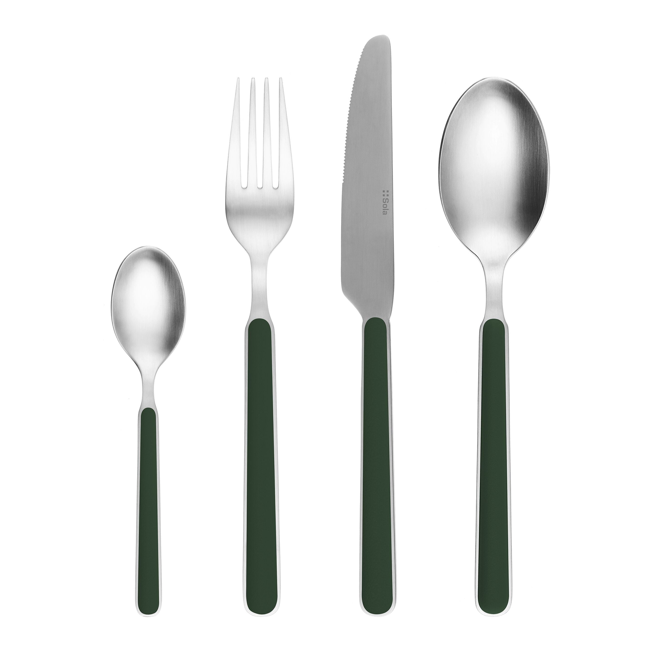 GALLERY BESTECKSET 16TLG. DARK GREEN - Dunkelgruen