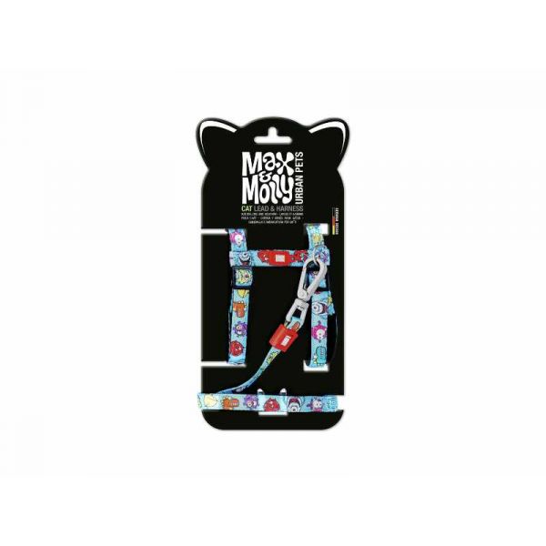 Max & Molly Peitoral   Trela Little Monsters para Gato