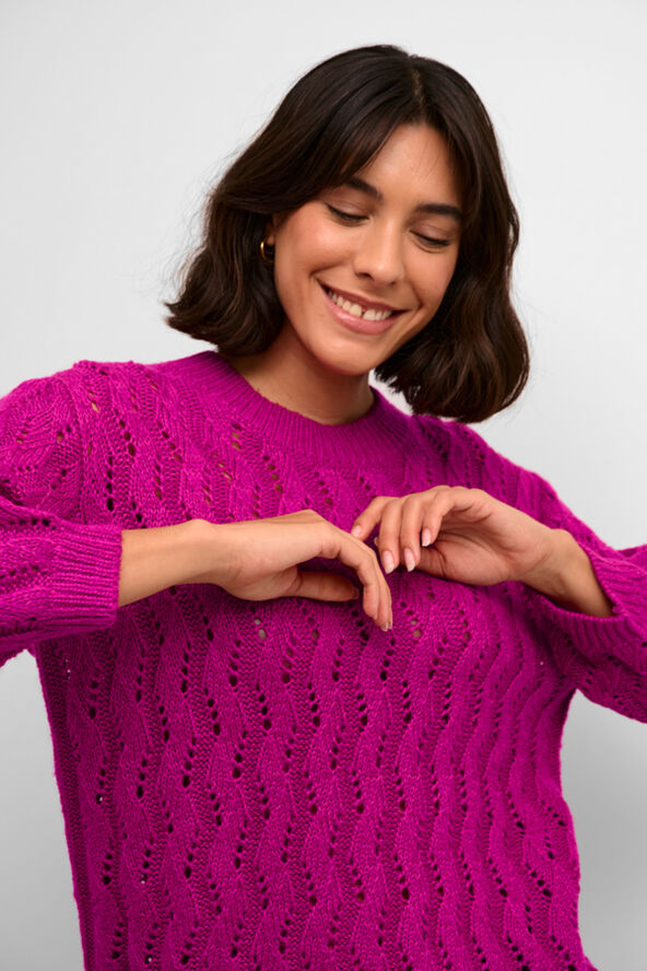 Kaffe KAlena Knit Pullover Festival fuchsia