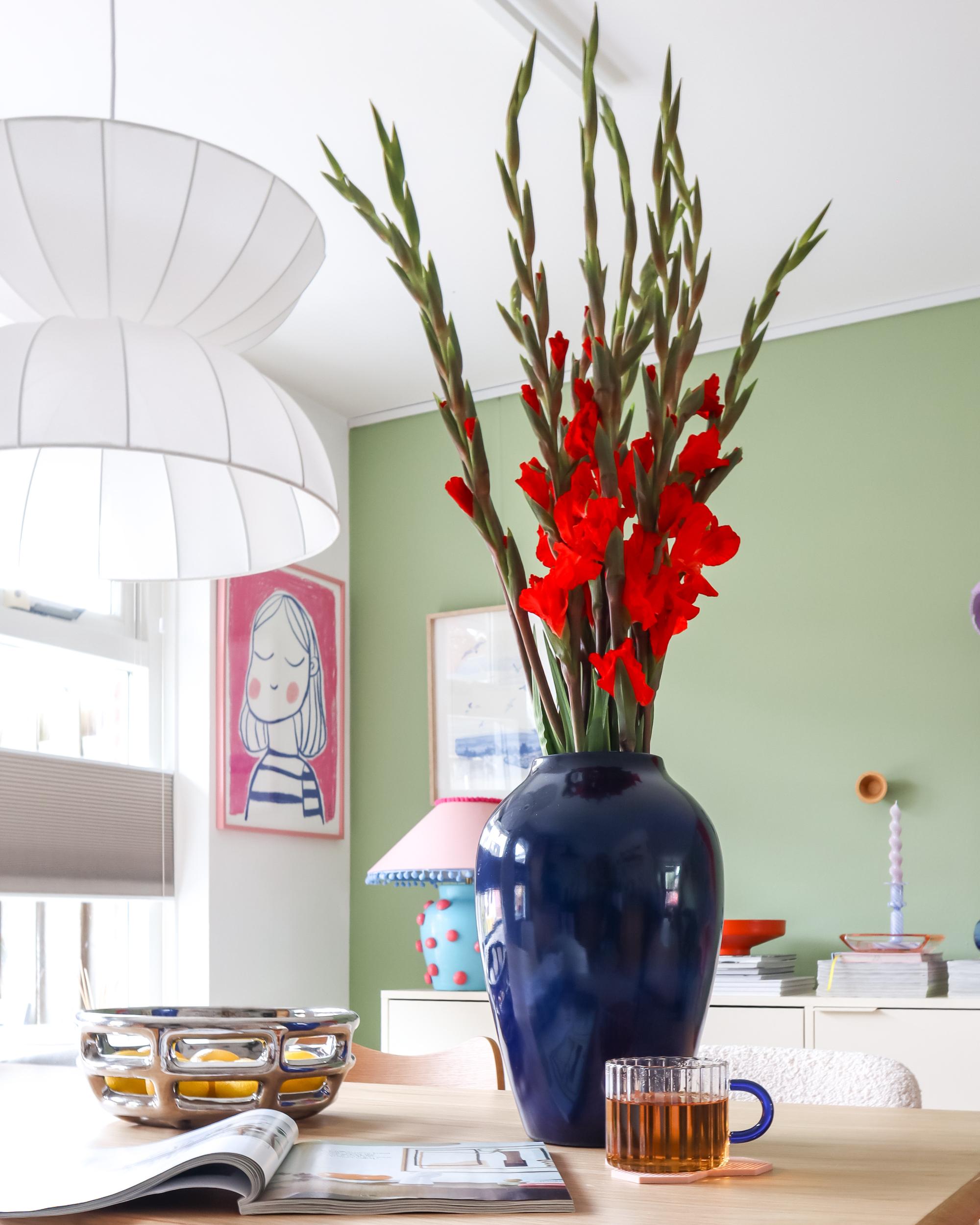 Bloemenvaas OCANA Keramiek 37 cm Donkerblauw
