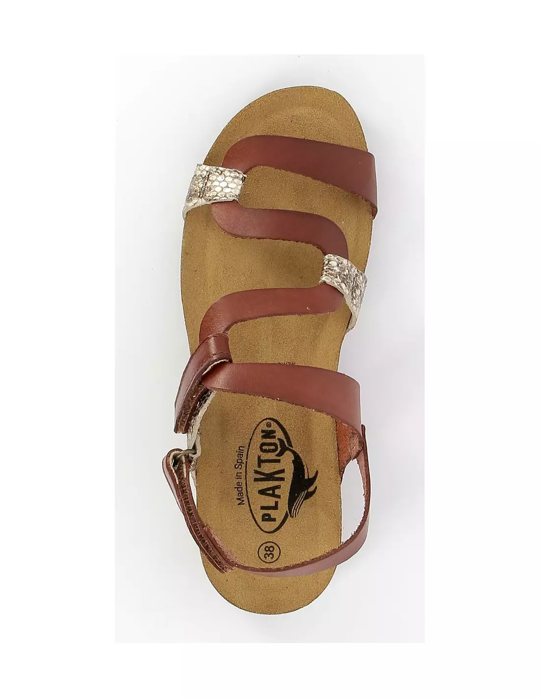 PLAKTON NAW CURVIA - Sandales & nu-pieds MARRONCAMELO