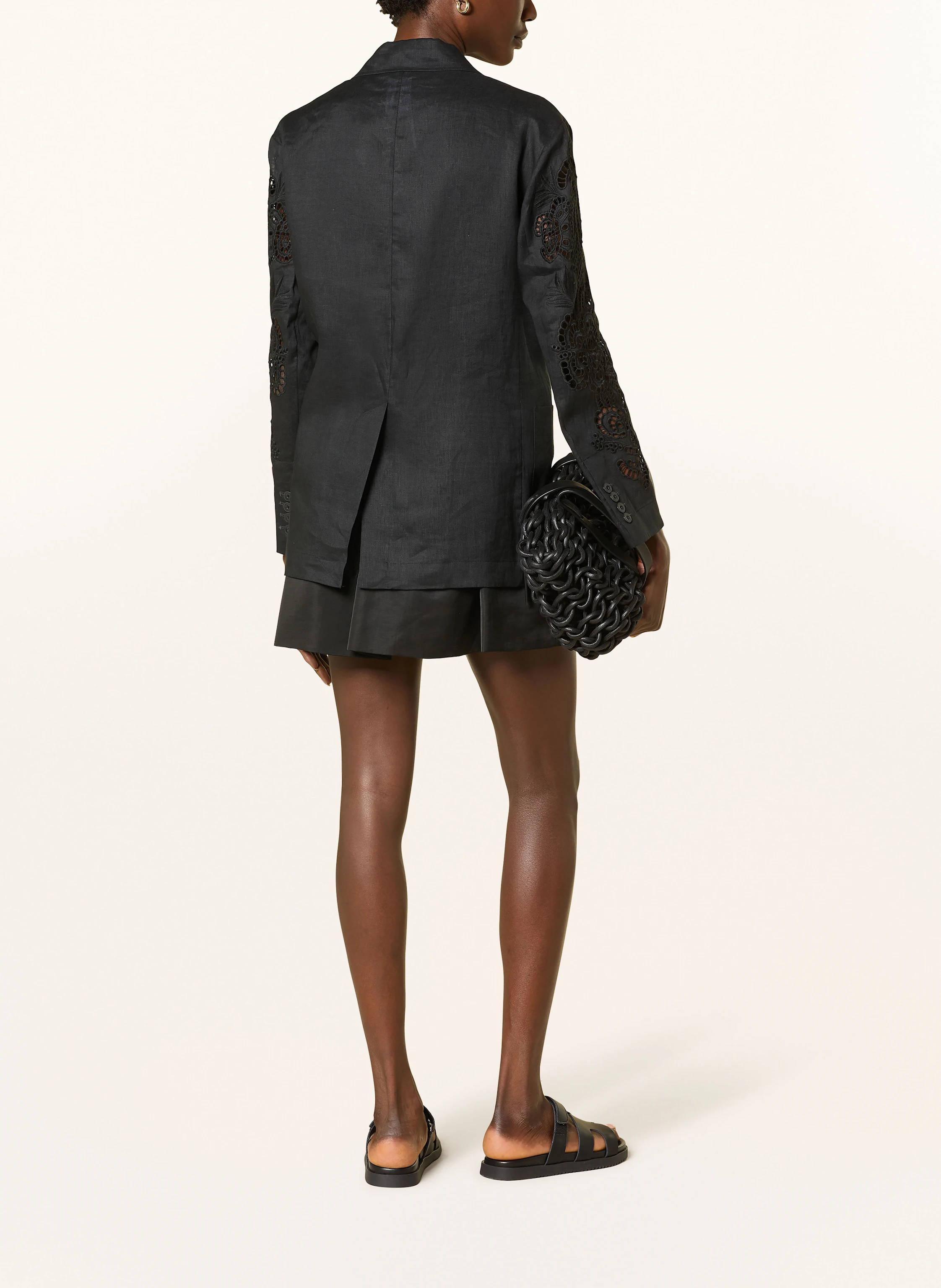 Max Mara STUDIO Blazer ANGIZIA aus Leinen mit Spitze