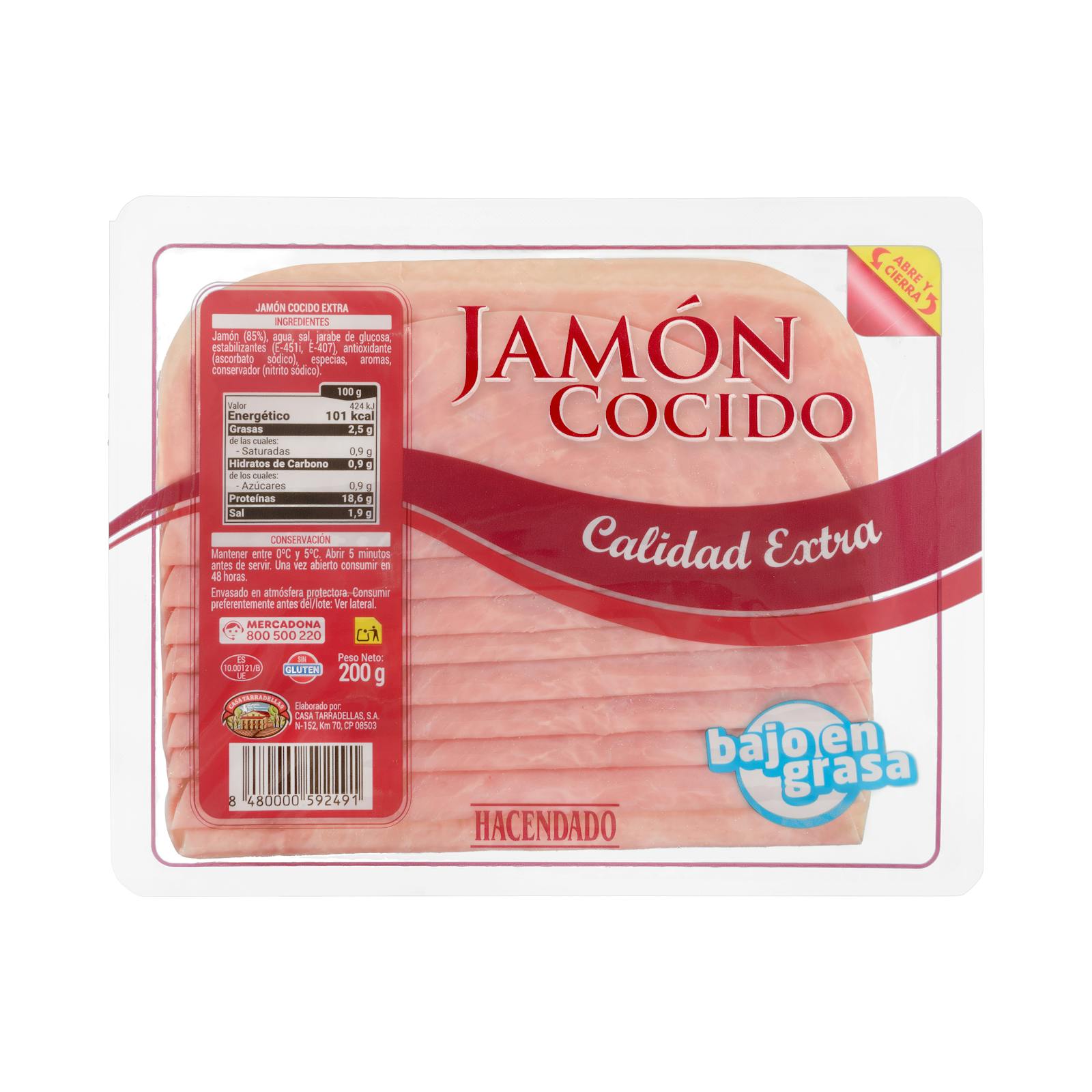 Tranches de jambon extra-cuit Hacendado