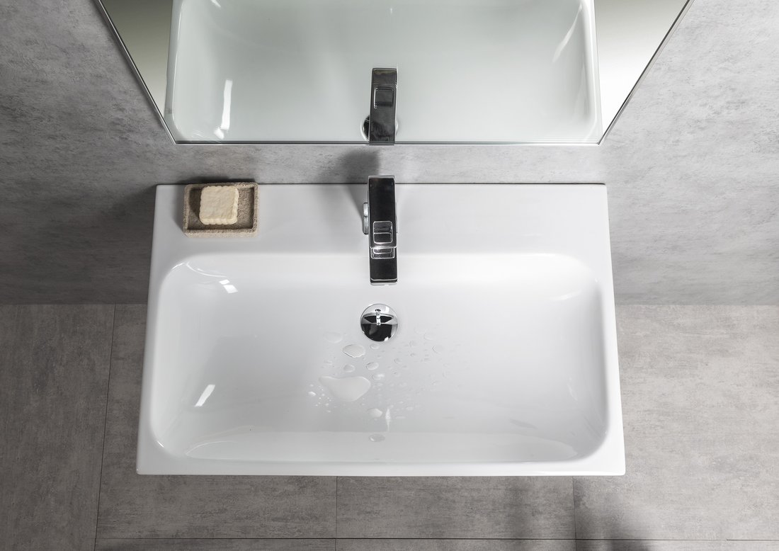 Sapho Toridi keramische wastafel 76x46,5cm wit