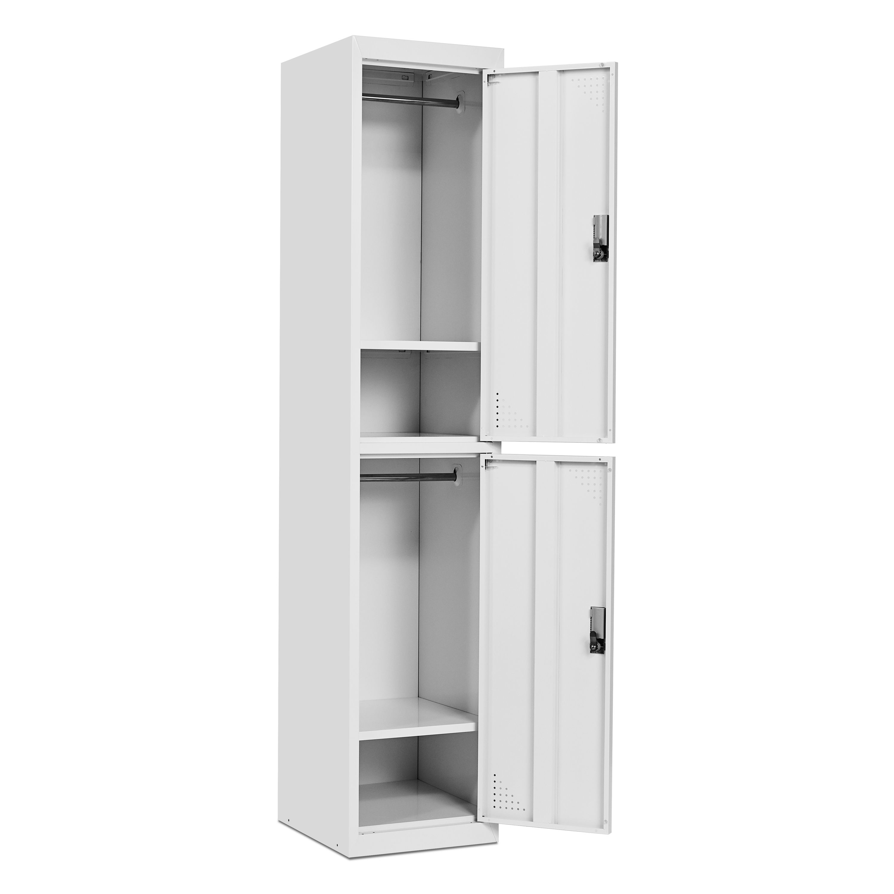 Garderobe Spind 2 Türen 38 x 185 cm weiss