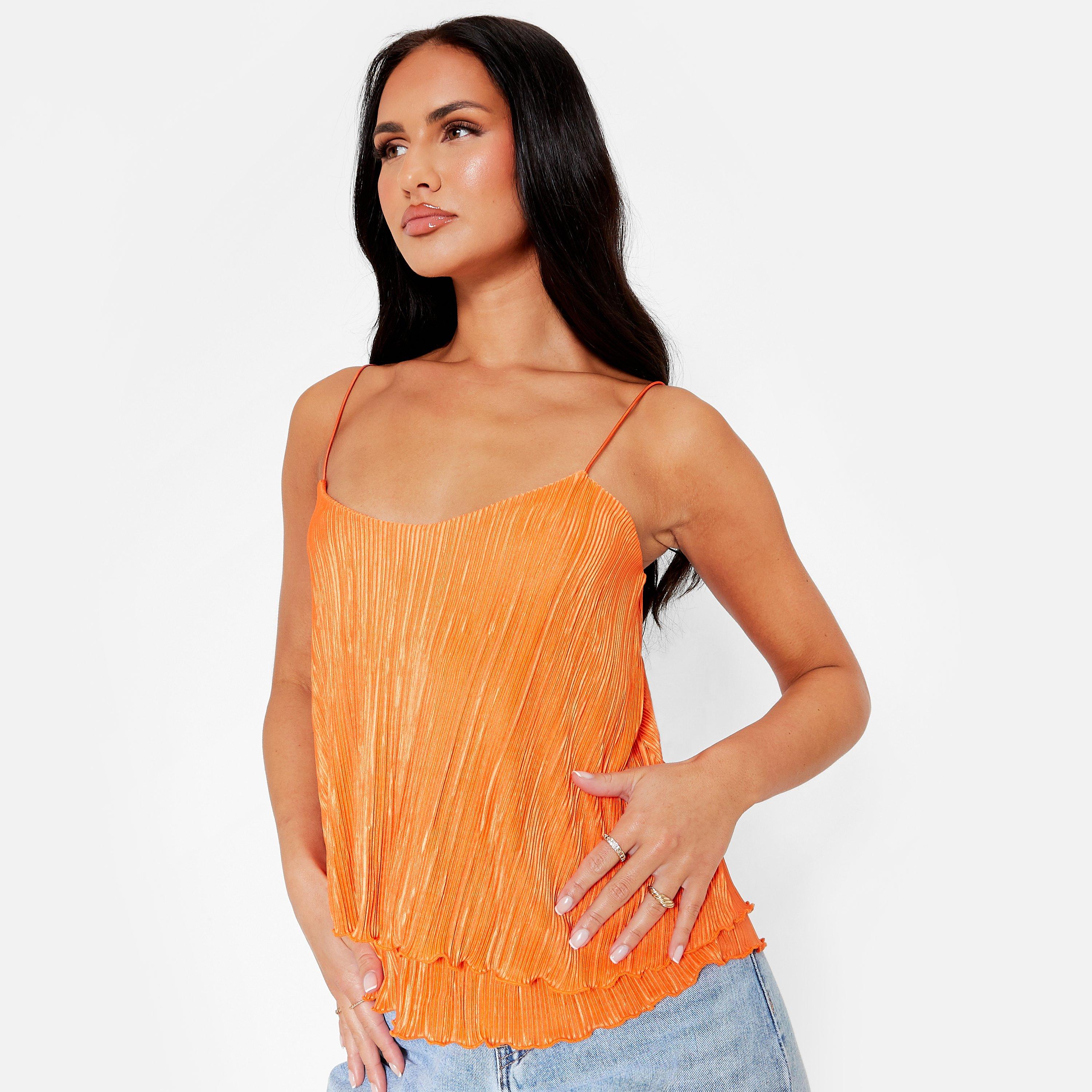 I Saw It First ISAWITFIRST Plisse Layered Cami Top