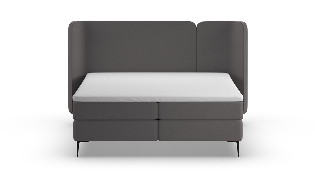 Boxspring Mesa - Soft suede grey